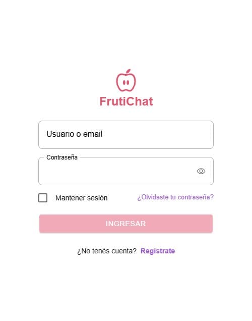 Captura del proyecto FrutiChat