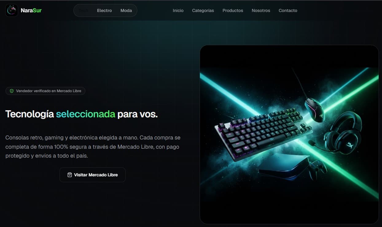 Captura del proyecto NaraSur